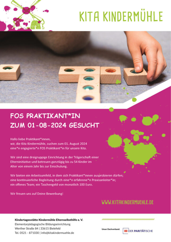 Stellenangebot FOS Praktikantin